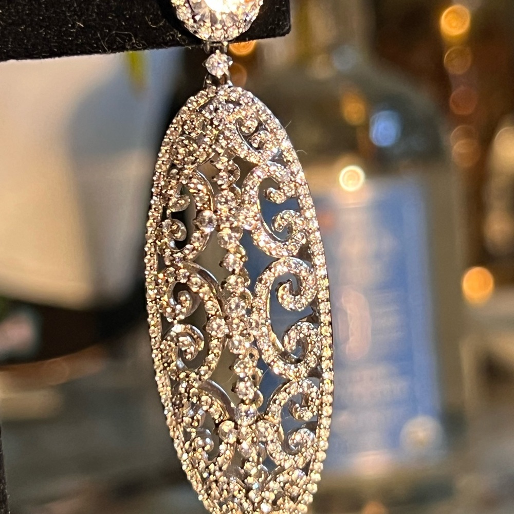 Unique Vintage Silver Statement Earrings - image 6